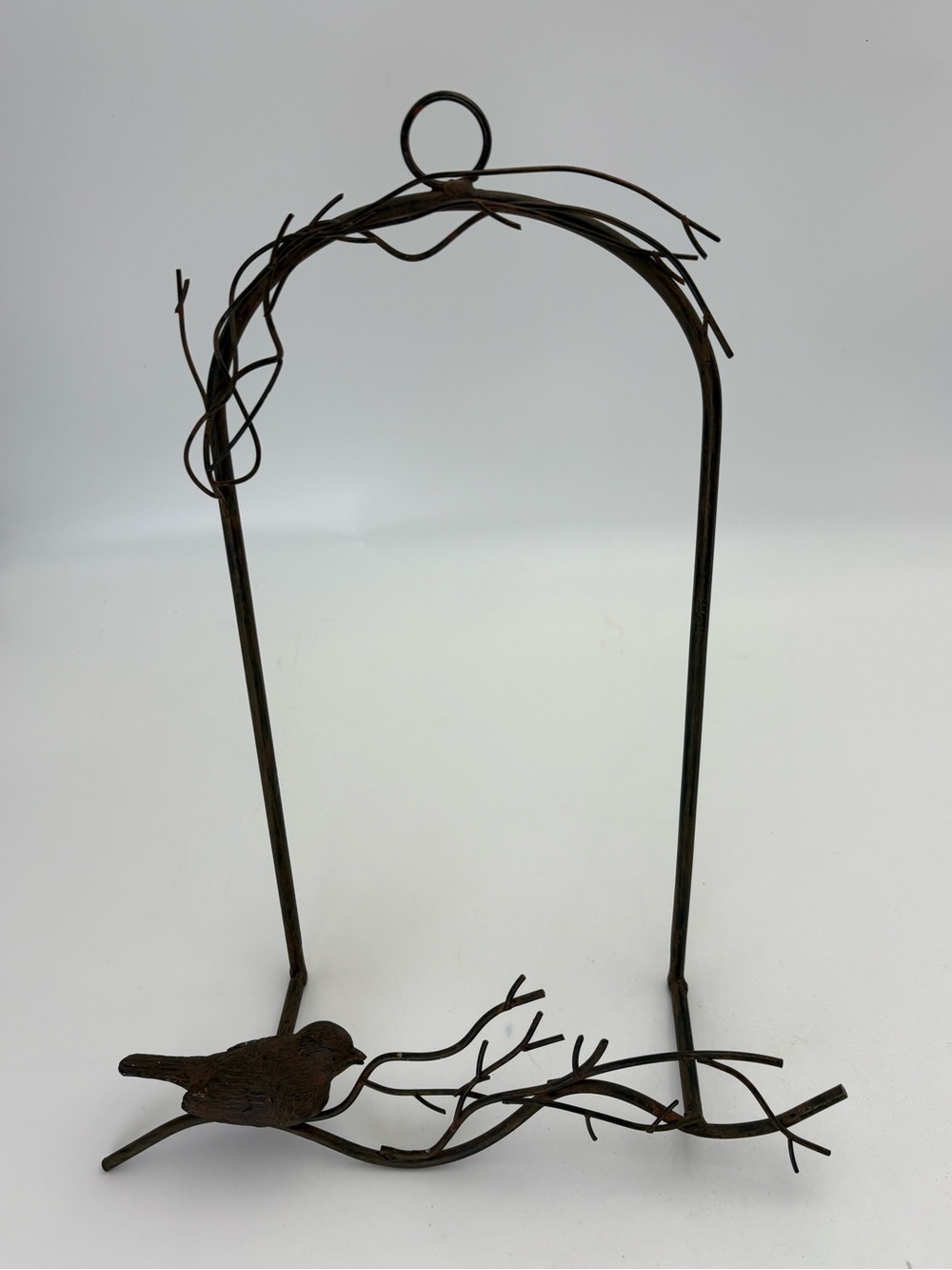 Metal Bird Wall Picture or Plate Hanger 15” tall and 12” wide